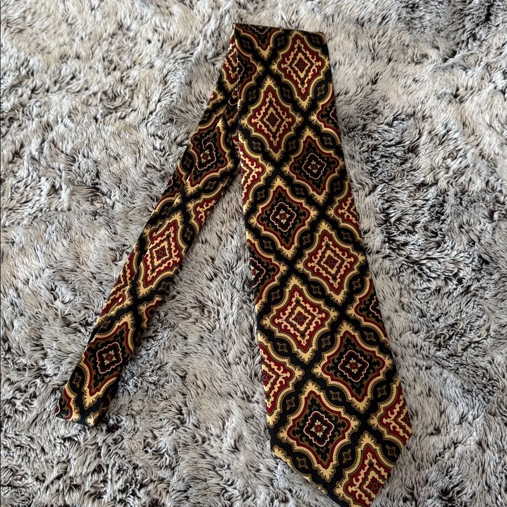 Emilio Romano Vintage 100% Silk Mens Neck Tie‎ Made in Italy Classic Colors